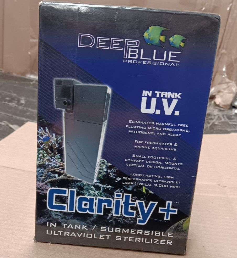 Deep Blue Clarity+ 9W Submersible UV In Tank Sterilizer For Up To 100 Gallons.