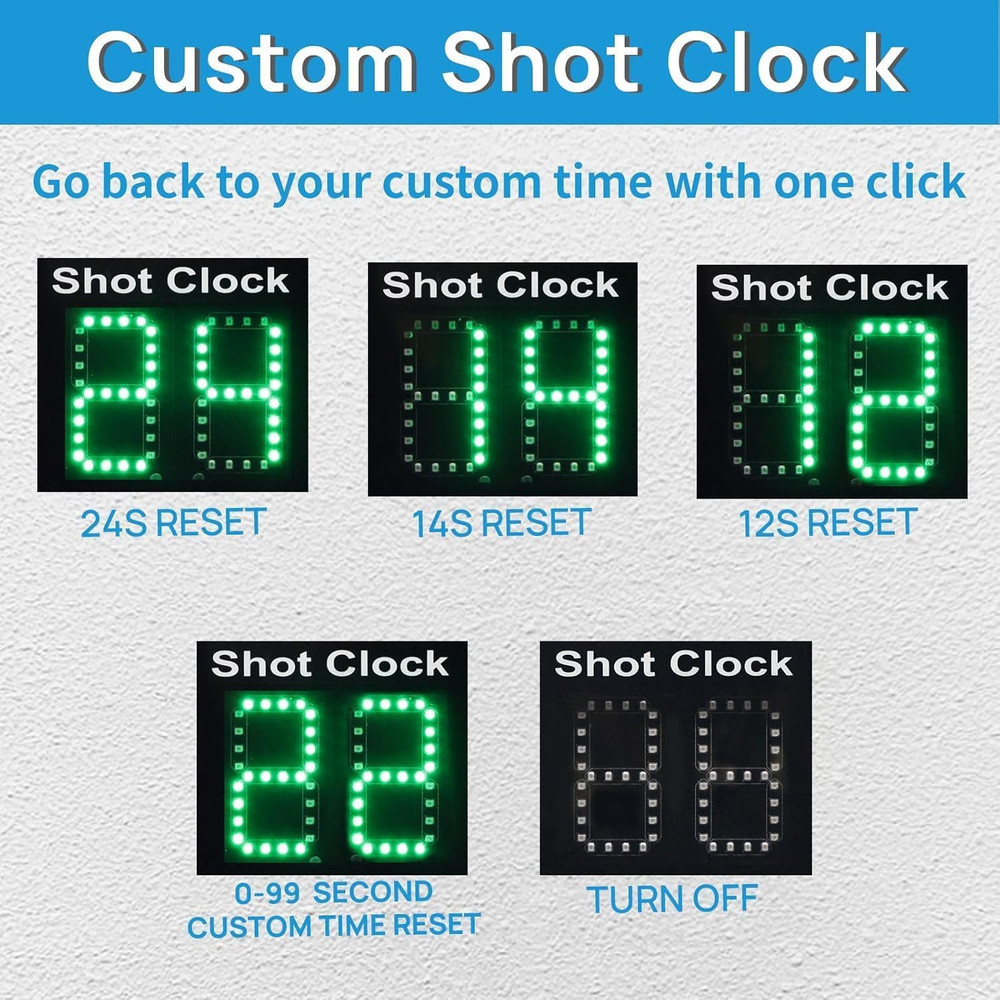 Portable LED Basketball Scoreboard with Remote & Shot Clock Timer