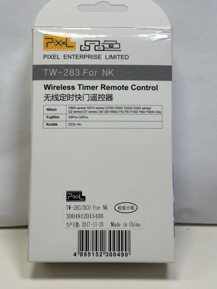 Pixel TW-283 Wireless Timer Remote Control Shutter Release for Nikon