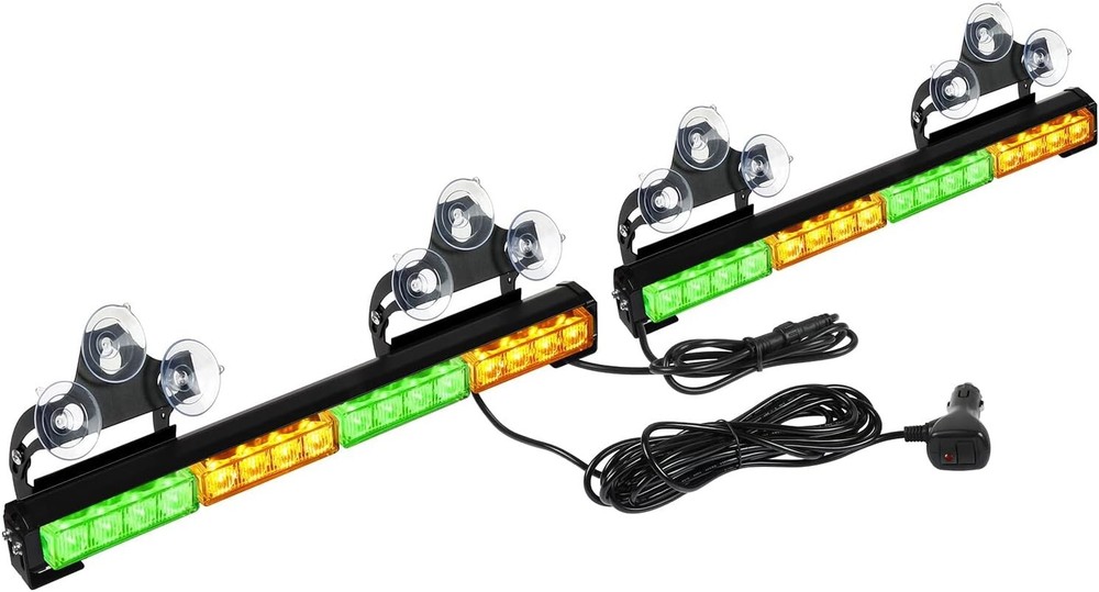 2x16.8” LED Emergency Strobe Light Bar with 32 Patterns for Maximum Visibility