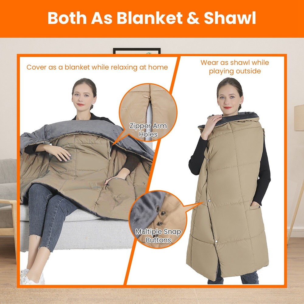 Heated Blanket Throw Winter Warm Electric USB Battery Powered Heating Blanket