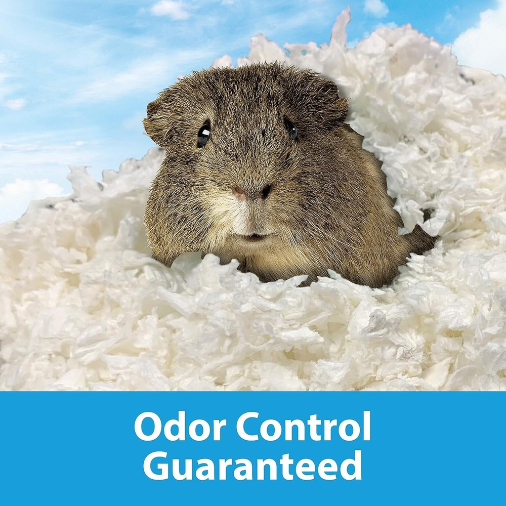 White Bedding for Small Pets - Comfy, Cozy & Odor-Controlled - 50 Liters (Pac...