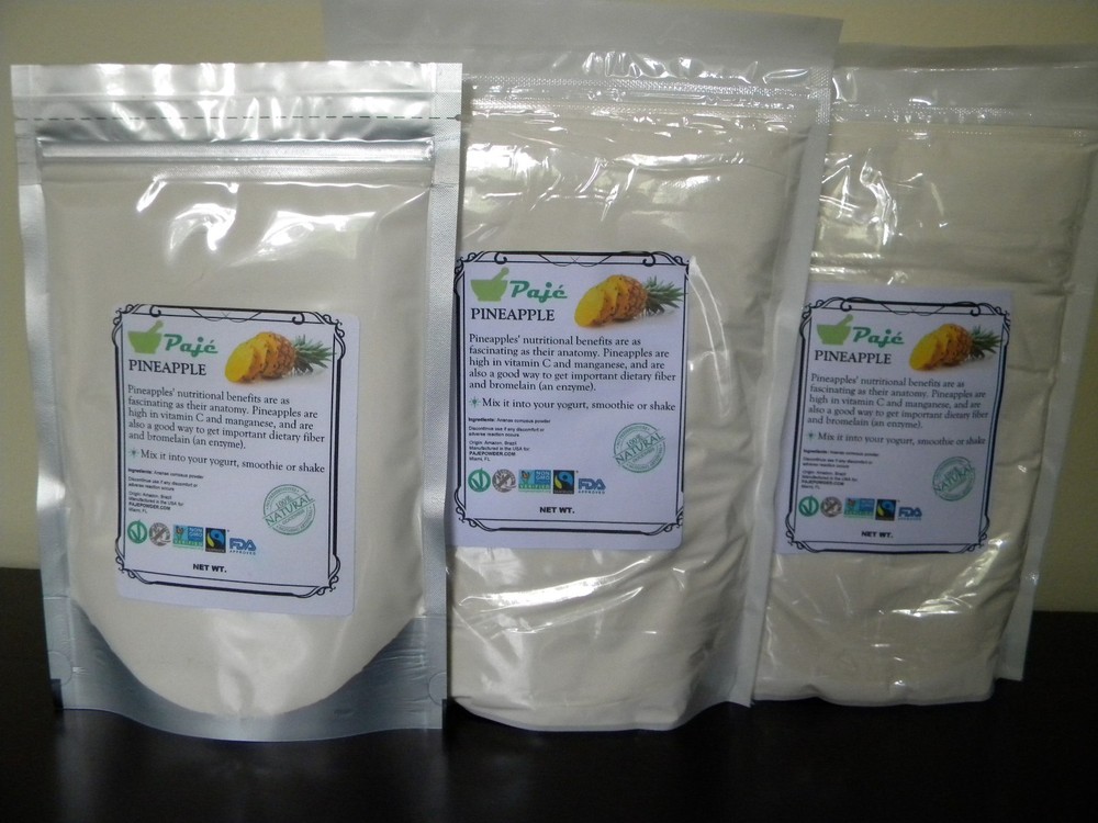 Pineapple fruit powder 8oz 1/2lb PAJE Immune system support, Bone strength