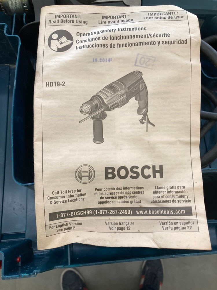 Bosch Hammer Drill HD21-2 Case USED1111CHECK PICS!!!!!