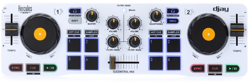 Hercules DJ DJControl Mix 2-channel DJ Controller for iOS and Android Devices