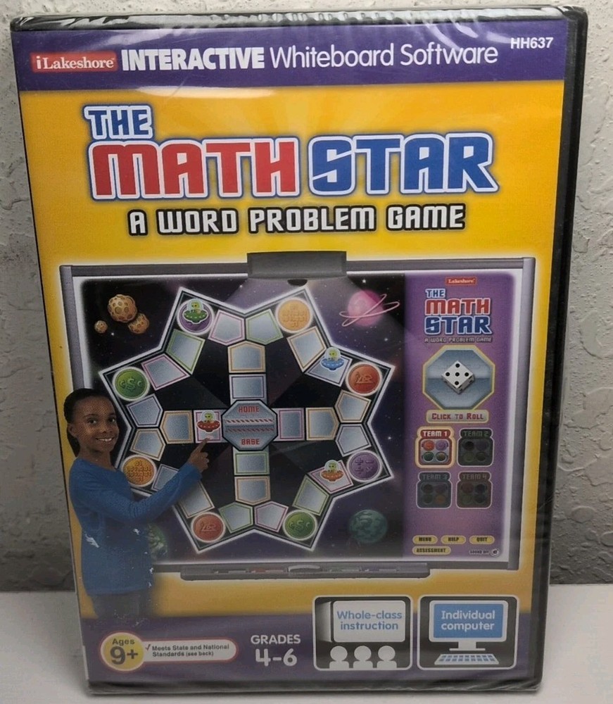 Math Star A World Problem Game Lakeshore Interactive Whiteboard PC/MAC New B166