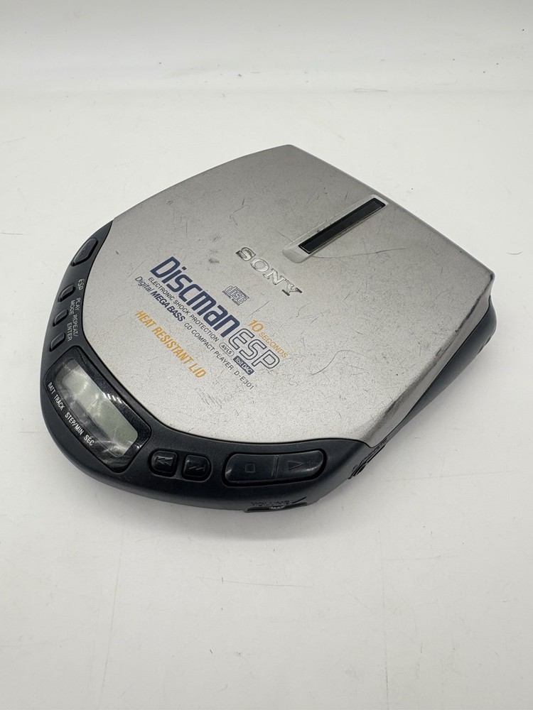 Sony Discman ESP CD Compact Player Mega Bass D-E301 Tested & Works