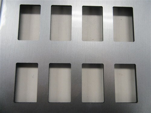 JET TECHNOLOGIES 204248 BLANK ROCKER SWITCH PANEL 8 3/8" X 6 3/4" SILVER BOAT