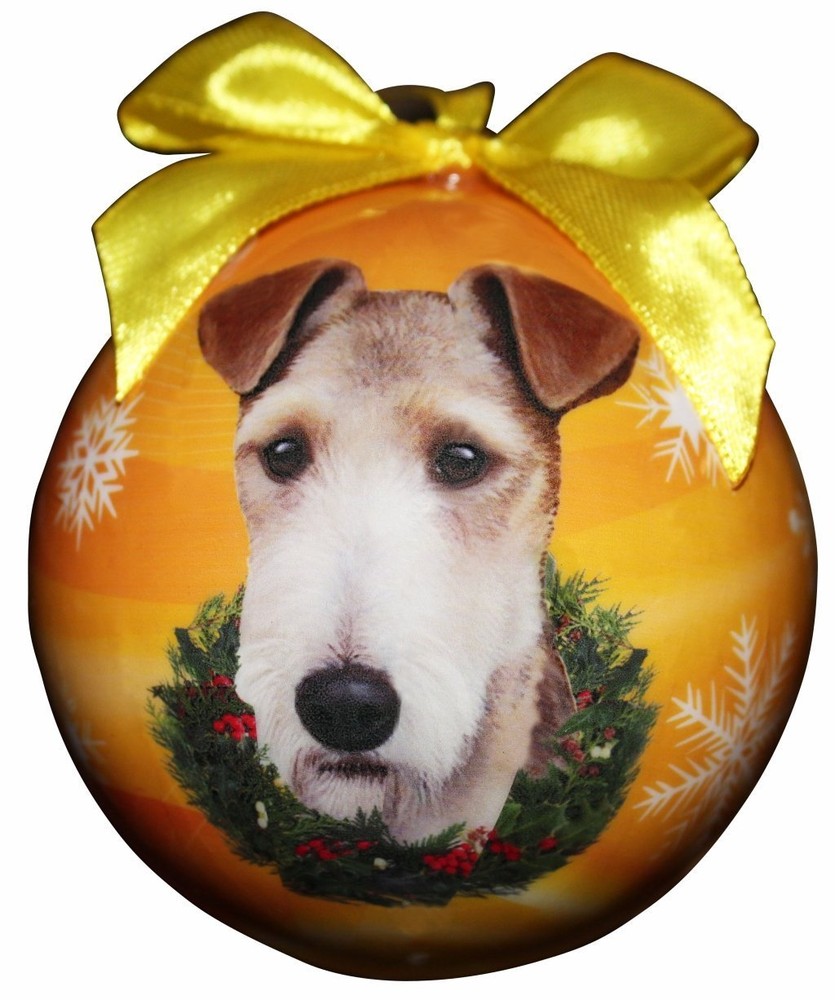 WIRE FOX TERRIER--Shatterproof Ball Ornament--3"-- by E & S Pets