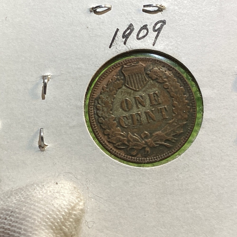 1909 INDIAN HEAD PENNY PARTIAL LIBERTY TRANSITION YEAR