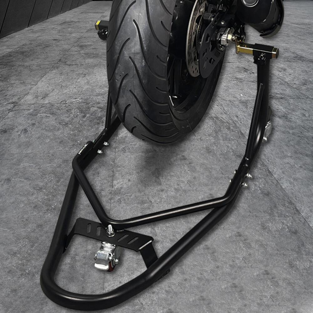 Steel Universal Motorcycle Mobile Lift Frame Bracket Support Stand Black