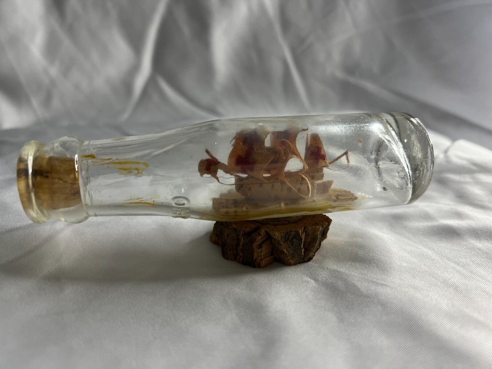 Cinzano Glass Bottle w/ Ship