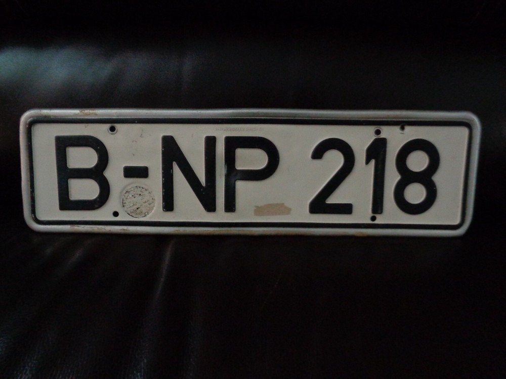Vintage German Germany licence plate