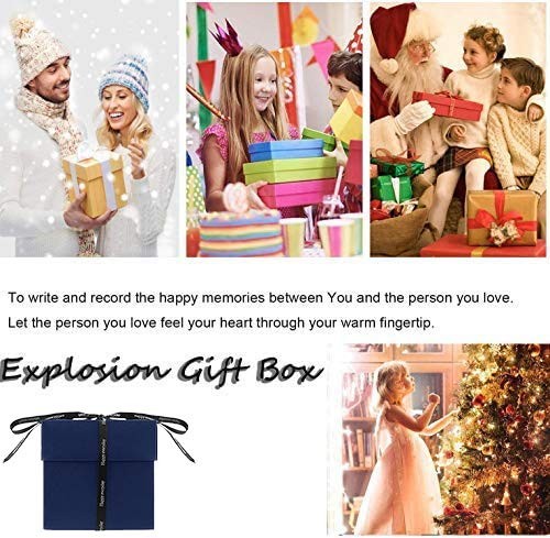 DIY Explosion Gift Box Set - Creative Love Memory Scrapbook & large, Blue