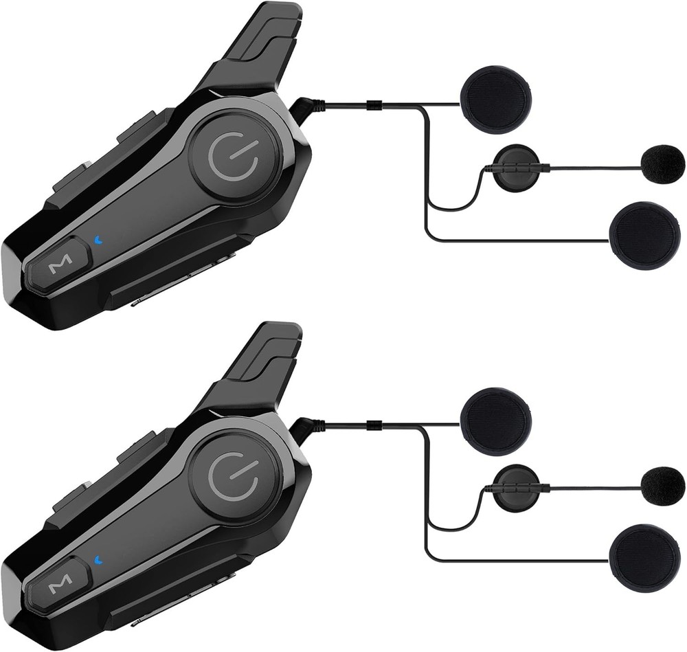Motorcycle Bluetooth Headset 2-Pack: Waterproof & Noise Cancelling, 400M Range