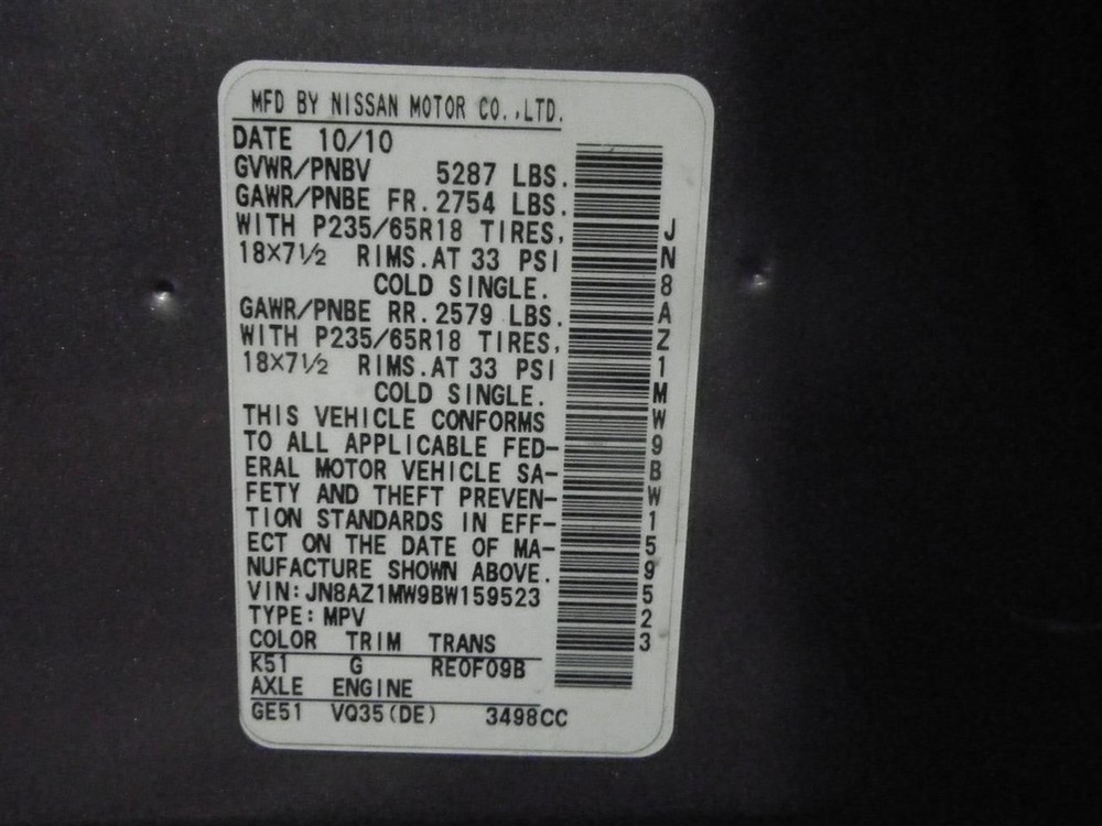 Rear Carrier Fits 09-14 MURANO