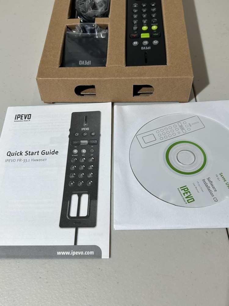 IPEVO Cdpu-05lp Skype USB Handset For Pc/mac One Touch W/holder