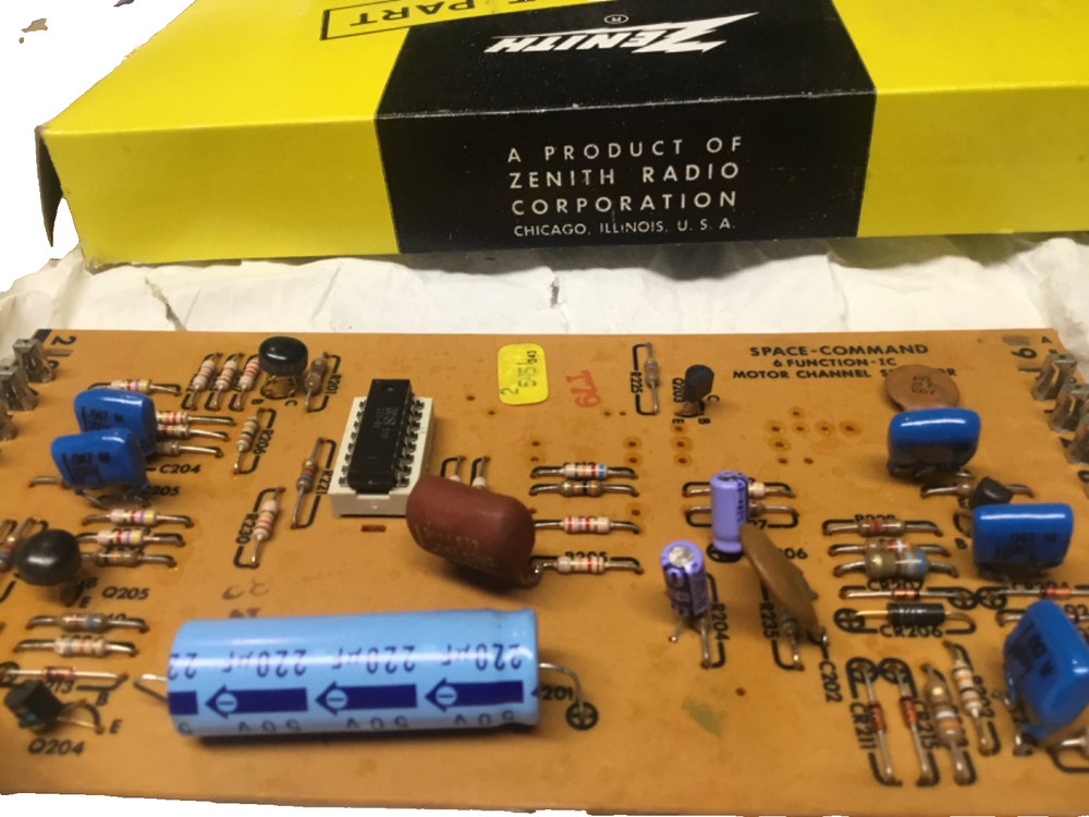 Zenith TV Space Command 6 Function IC Motor Channel Selector Part No 9-128-02