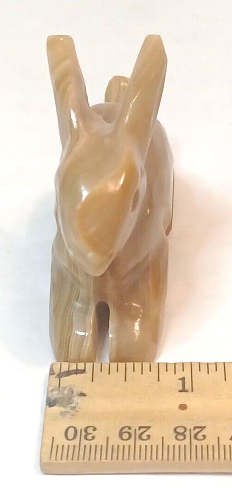 Carved Stone Rabbit 2.75" Long 2" Tall
