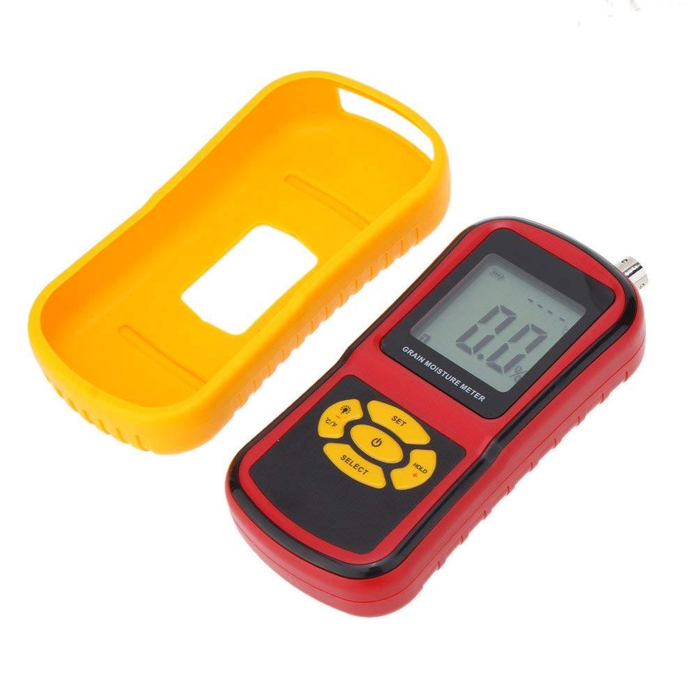 Digital Grain Moisture Meter W/Measuring Probe LCD Display Tester for Corn Wheat