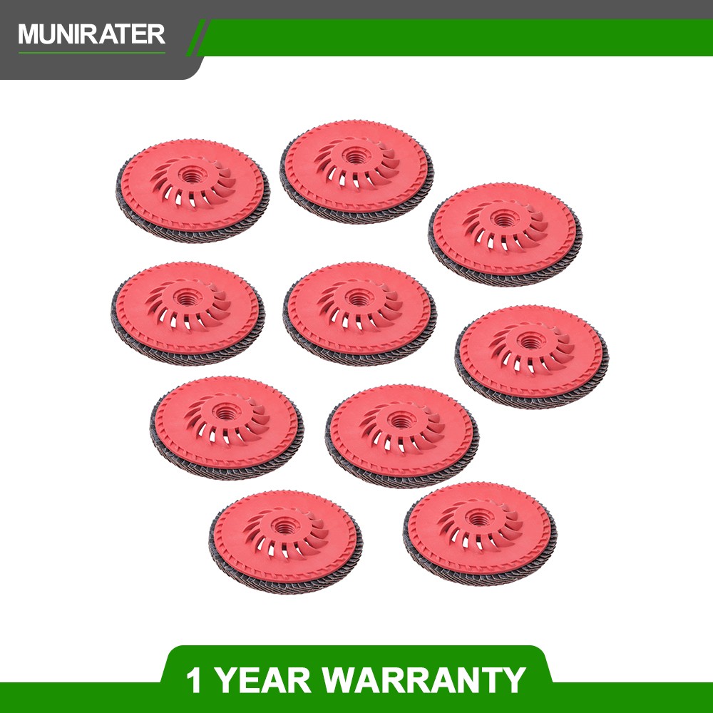 10 Pcs 60 Grit 4-1/2" x 7/8" Ceramic Grinding Wheel Type 29 Flap Discs