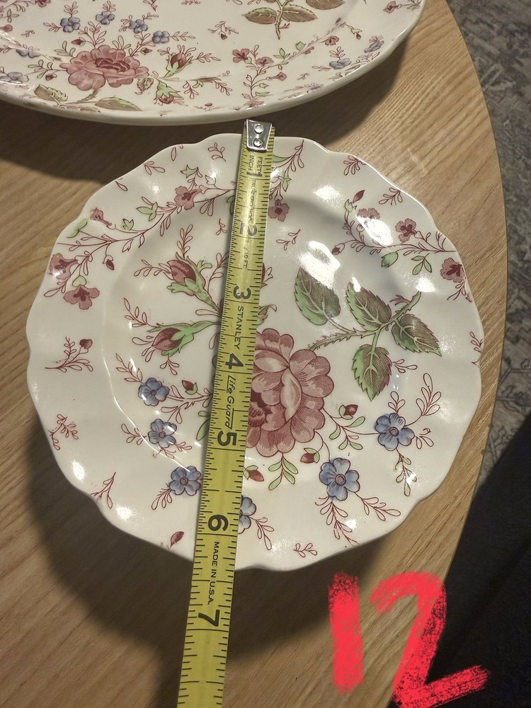 Ceramic Floral Multicolor Dinner Set Plates Bowls Cups 72 pieces