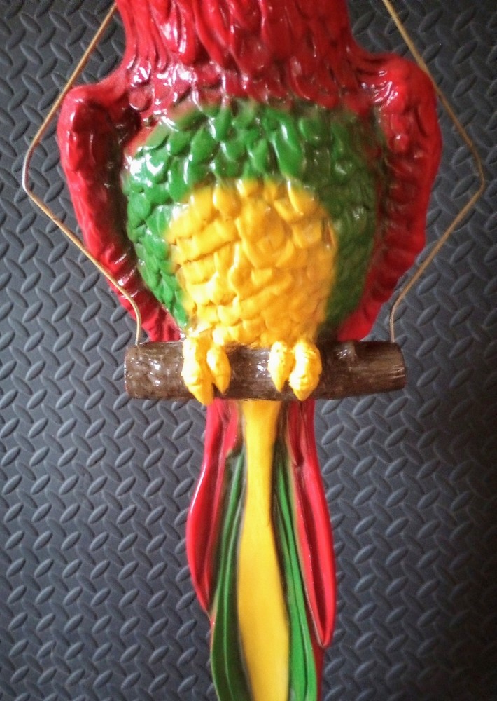 Vintage 26" Universal Statuary Hanging Macaw Parrot Statue