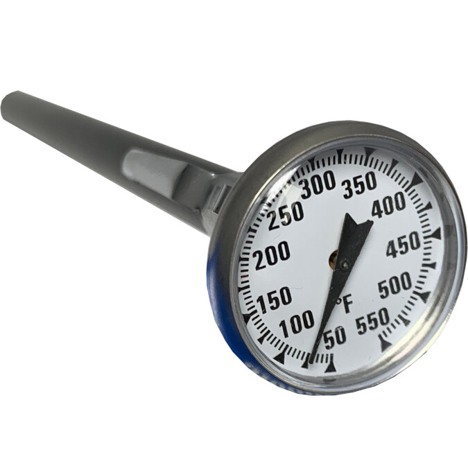Pocket Thermometer 1" Dial, 5" Stem, 50-550