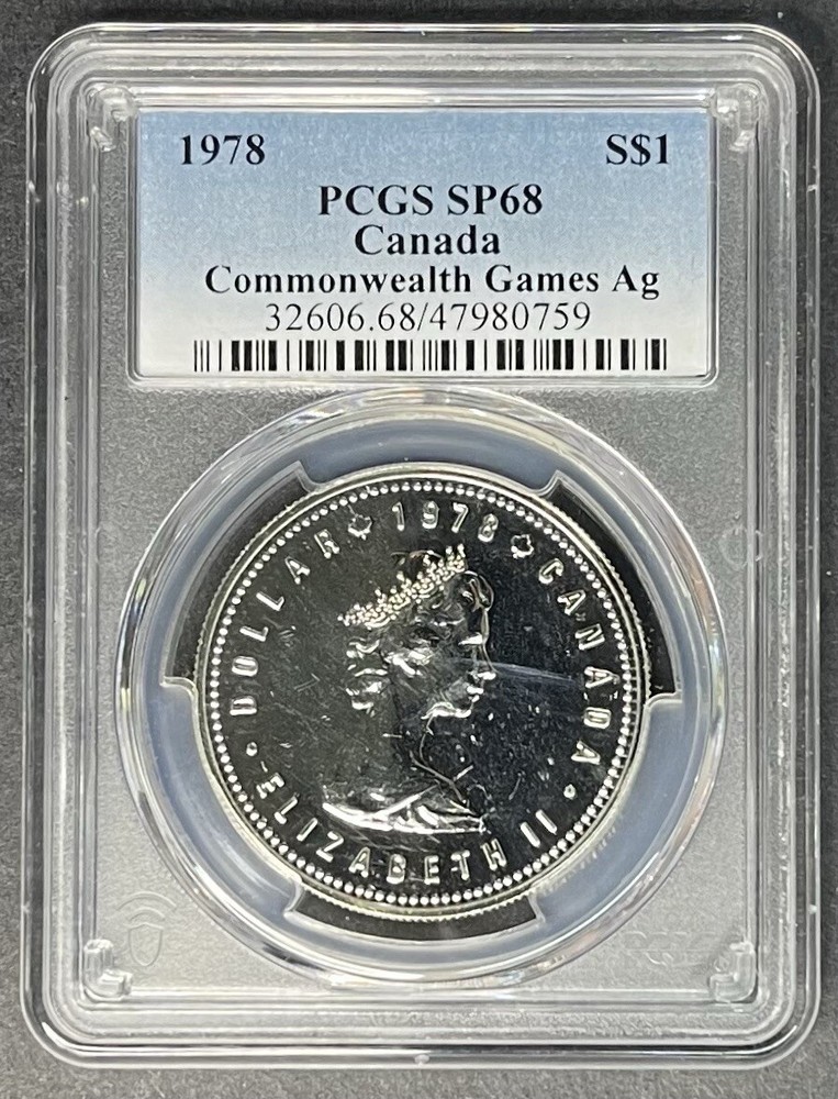 1978 Canada Commonwealth Games Silver Dollar PCGS SP-68