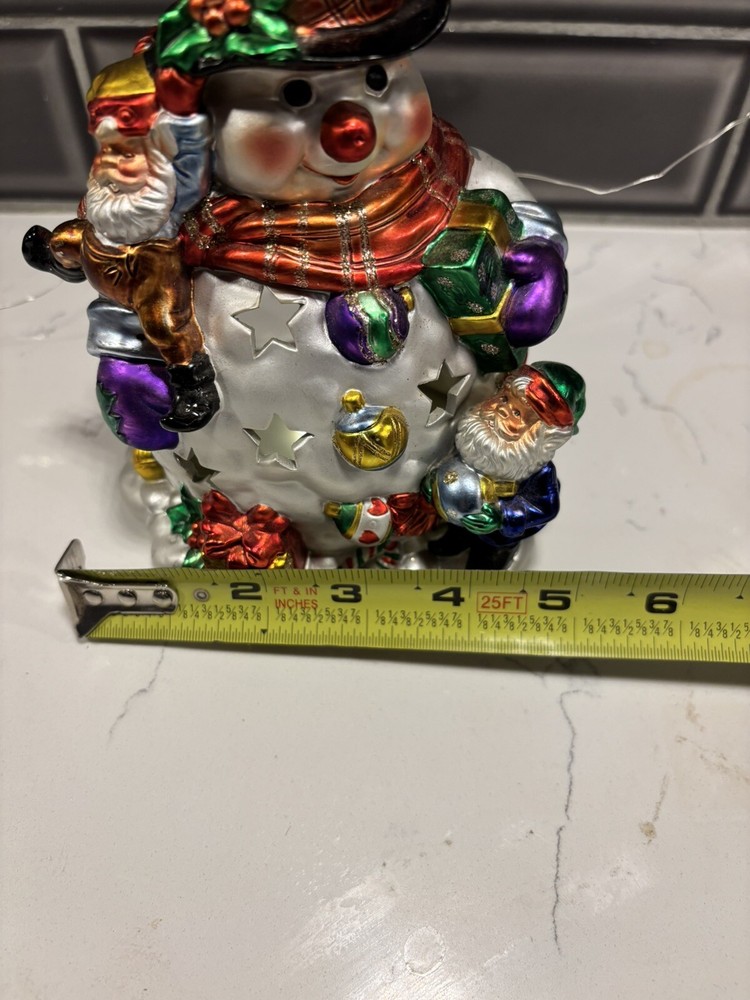 Shimmering Snowman Votive