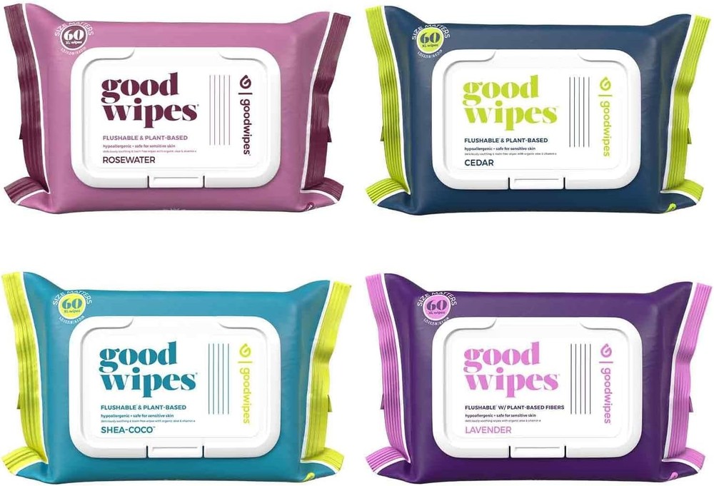 Goodwipes Flushable Butt Wipes Made with Vitin E & e - Soft & ntle