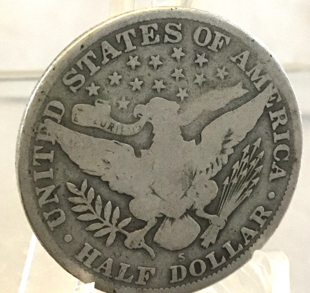 1915-S Barber Half Dollar, Good+