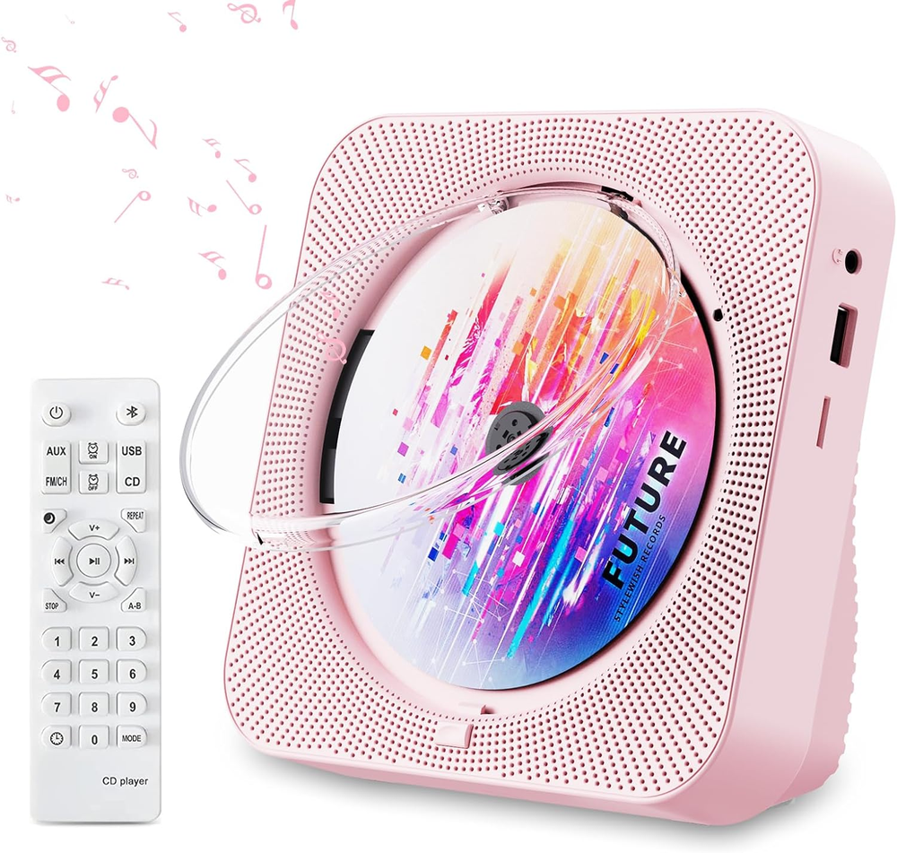 CD Player Portable with Bluetooth,Desktop CD Player with Remote Control