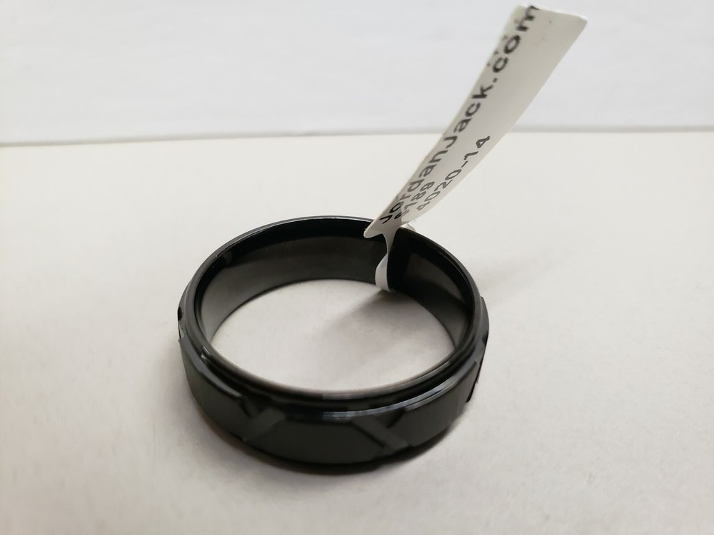 Cobalt Black Etched V Design Band, 8MM