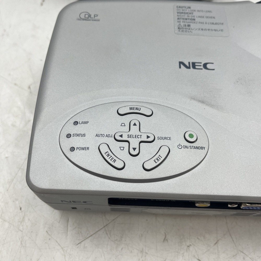 NEC LT220 DLP Projector W/Cables. READ.