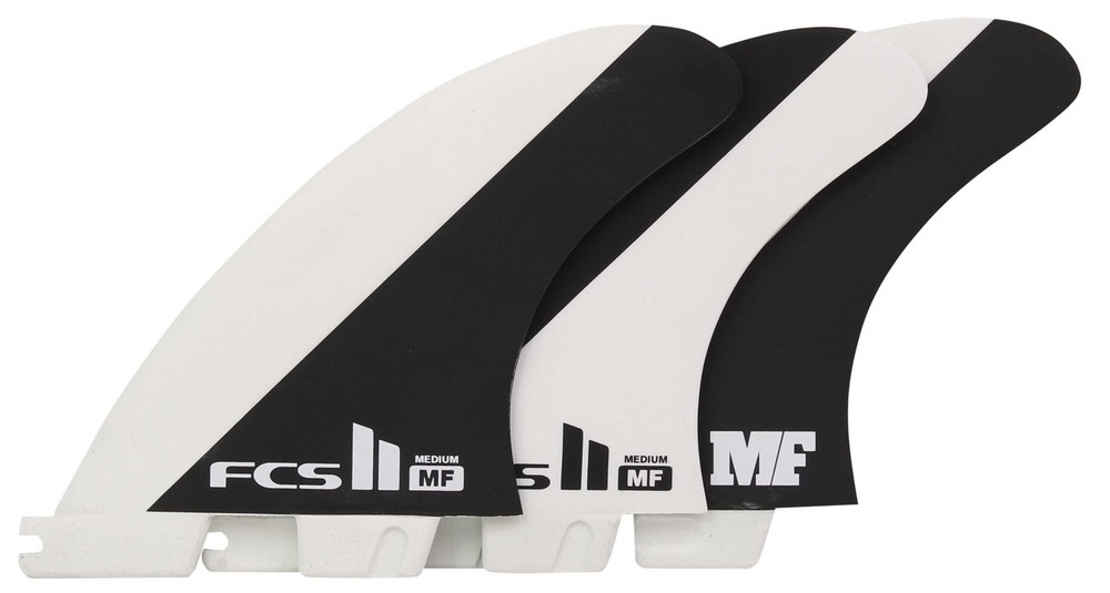 FCS II MF Performance Core Tri Fin Set - Black / White - Medium - New
