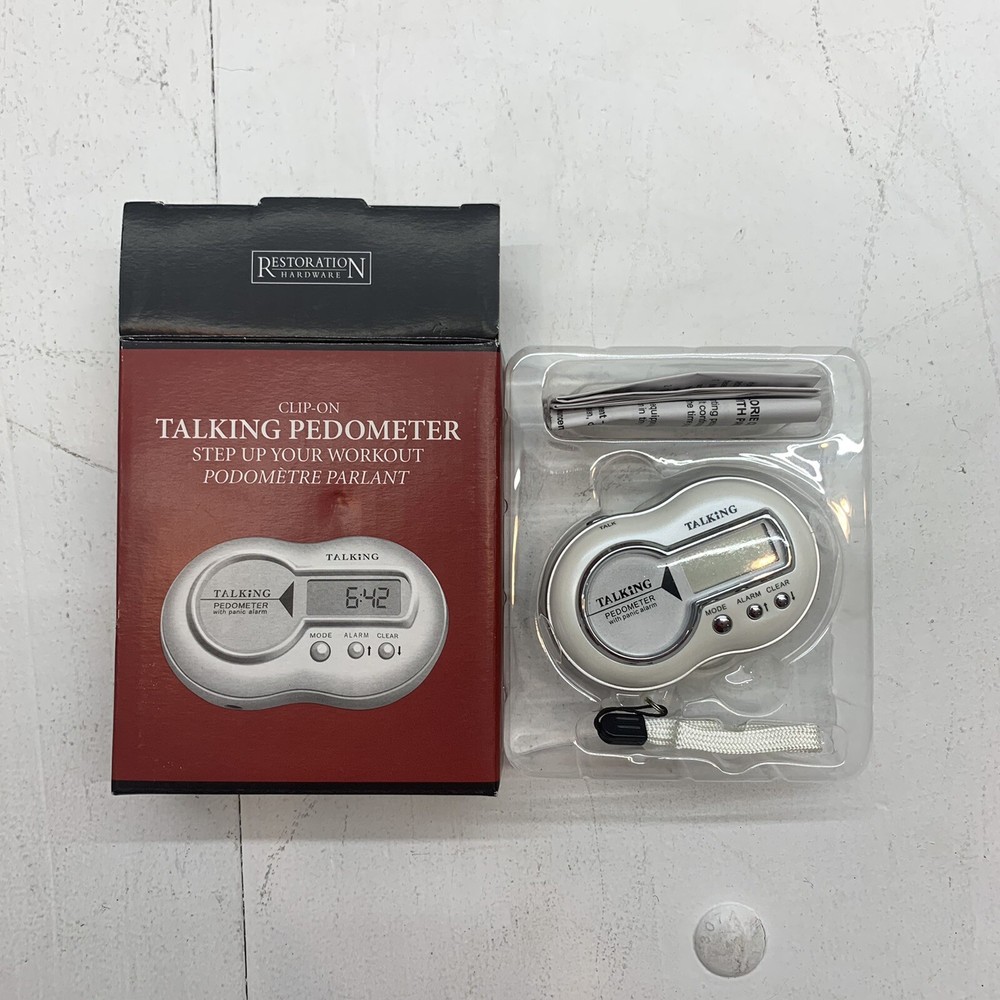 restoration hardware Clip on talking Pedometer