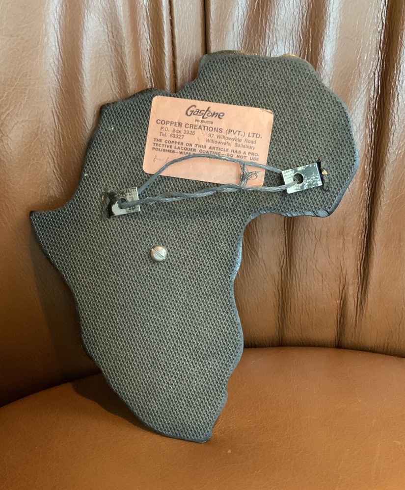  Gastone Copper Creations African Wall Plaque 3-D Art