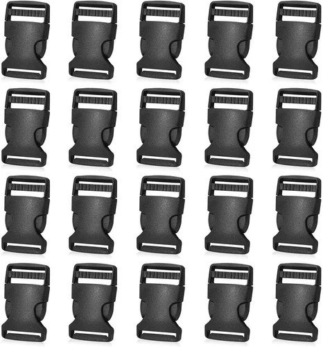 Webbing side release nylon strap buckle clasp 1" black