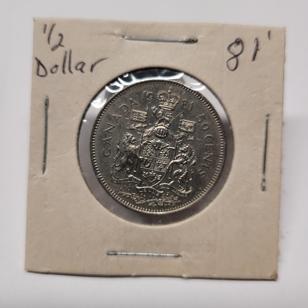 1981 Canadian 50 Cent Coin Half Dollar Canada  AU