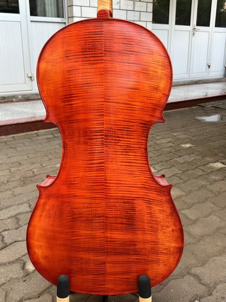 Stradivari model solid wood Cello 4/4,with hard case, Strong Deep Sound #15938