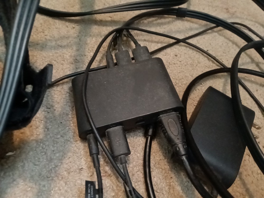 HTC Vive Virtual Reality Headset And Cords