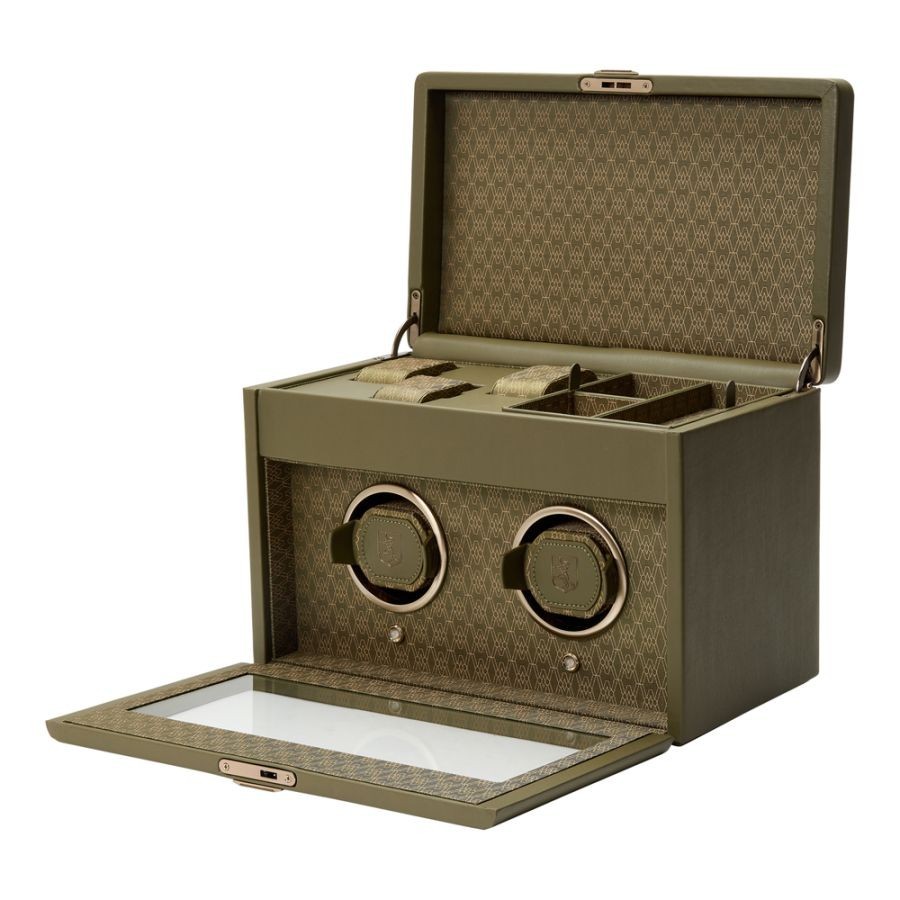 Earth Double Watch Winder OLIVE