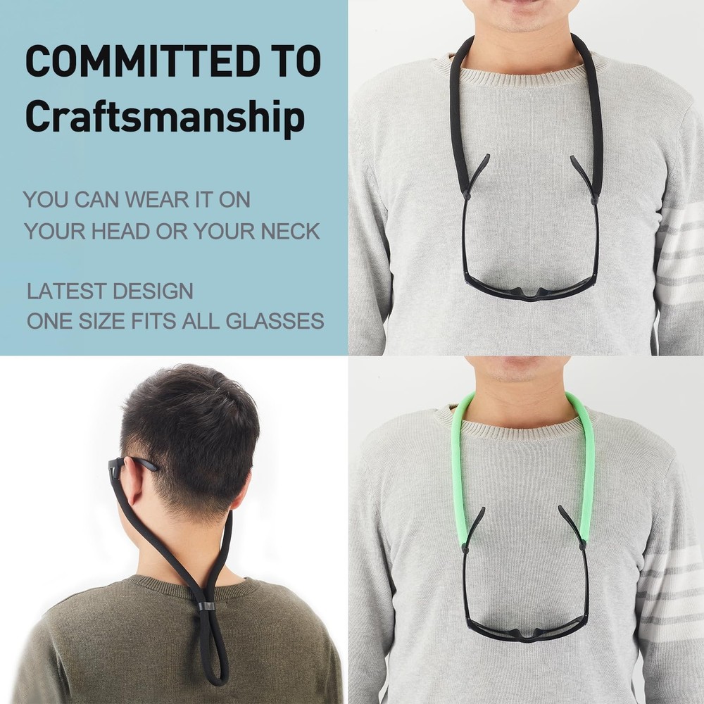 Eye Glasses Holder Floating Strap - Adjustable Sunglasses Strap Lanyard for M...