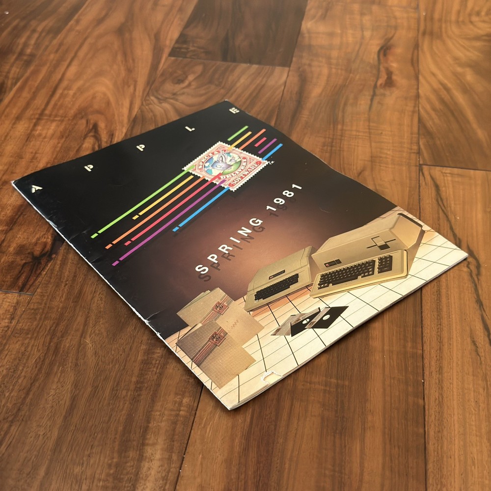 Apple Spring 1981 Catalog Computer Software Technology Magazine Vintage Print