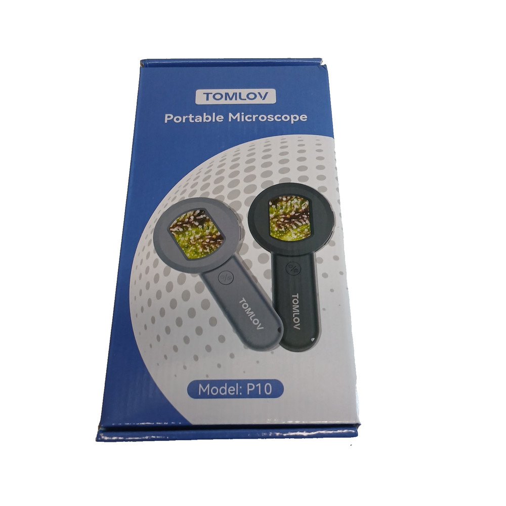 TOMLOV P10 Microscope 2" Screen Digital Portable Black  Illuminated Magnifier