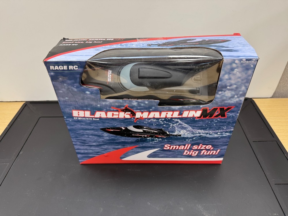 RGRB1130 Rage Black Marlin MX Micro Open box No Battery Fixed Fin.
