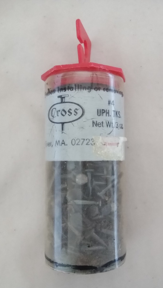 VINTAGE CROSS UPHOLSTERY TACKS #4 3 OZ