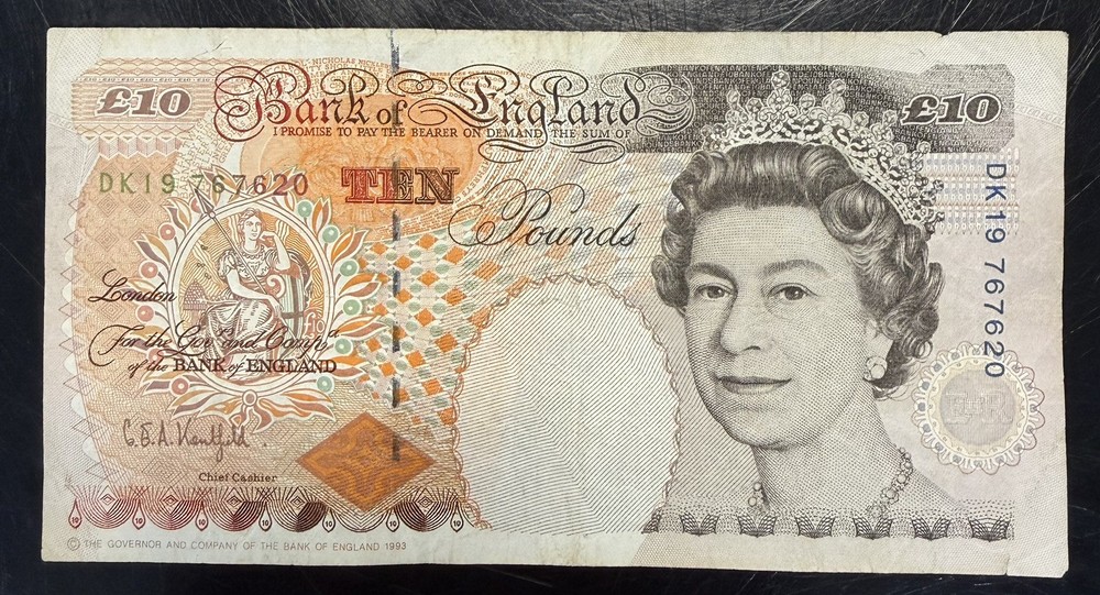 Old Ten £10 Pound Note Good Condition