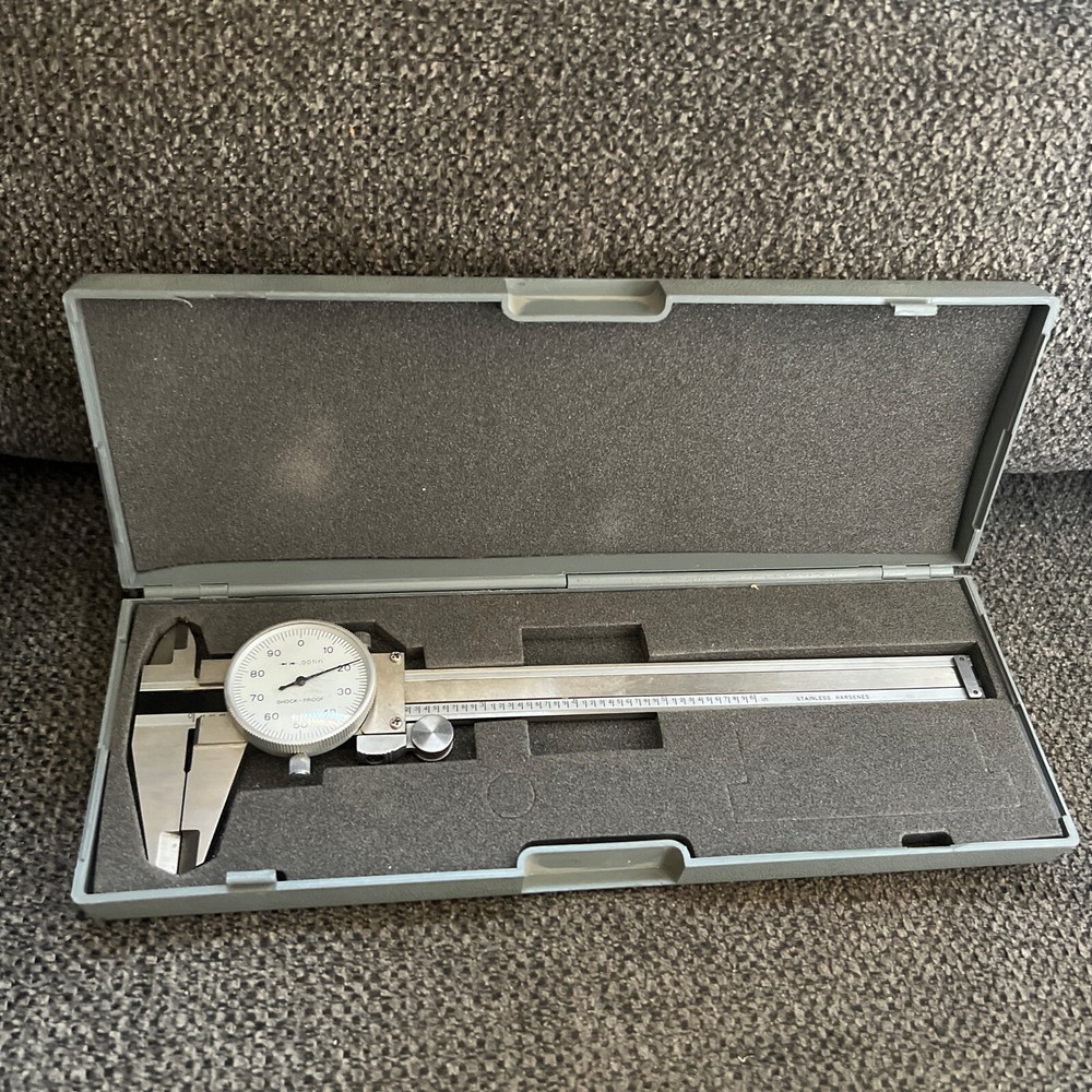 6" Dial Caliper .001” Premium Shock Proof Stainless Steel With Case